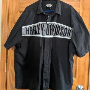Harley Davidson button down shirt, 2XL